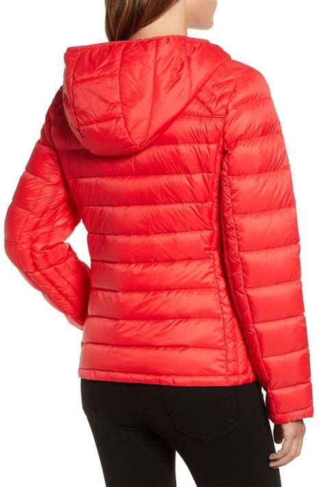 red puffer jacket michael kors|michael kors packable puffer jacket.